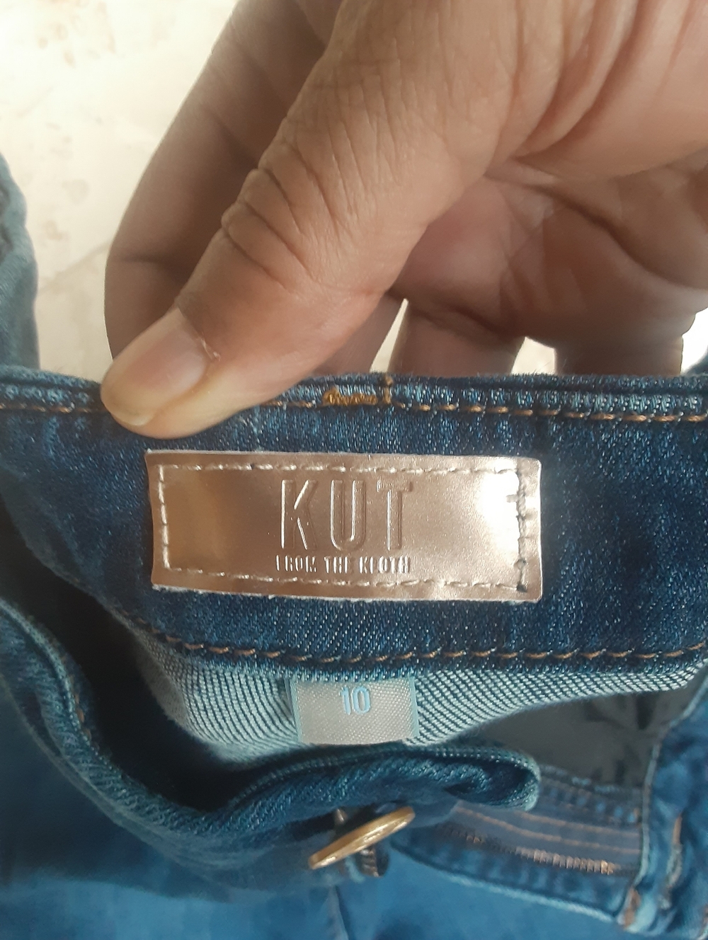 Kut From The Kloth Meg High Rise Wide Leg Fab Ab Jeans, Whiskered Hem, LIKE NEW! - Picture 12 of 16